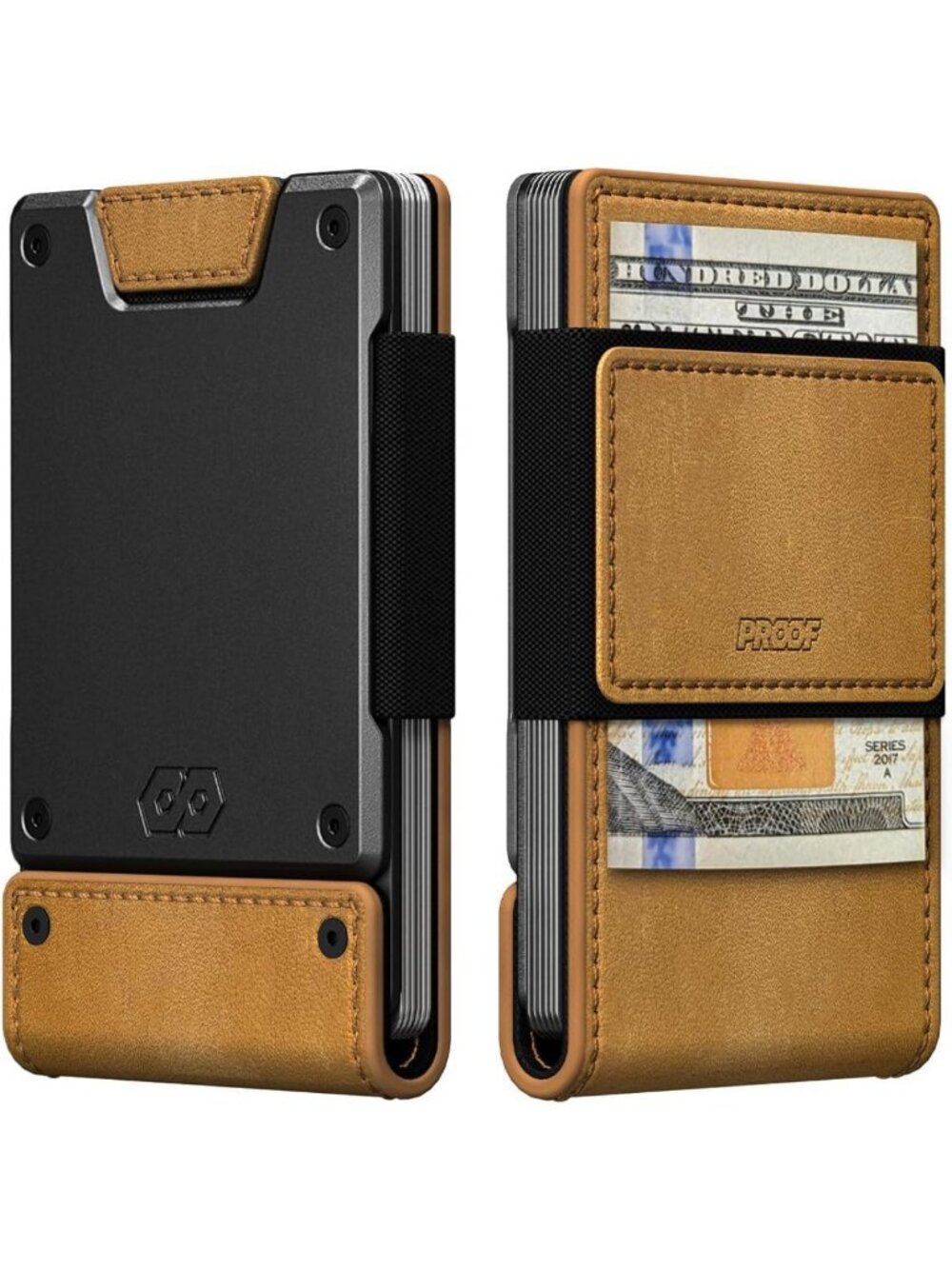 Slim Minimalist RFID Wallet for Men | Leather & Metal Design | Stylish & Compact
